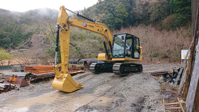 CAT313GC.パワーショベル新車納車式